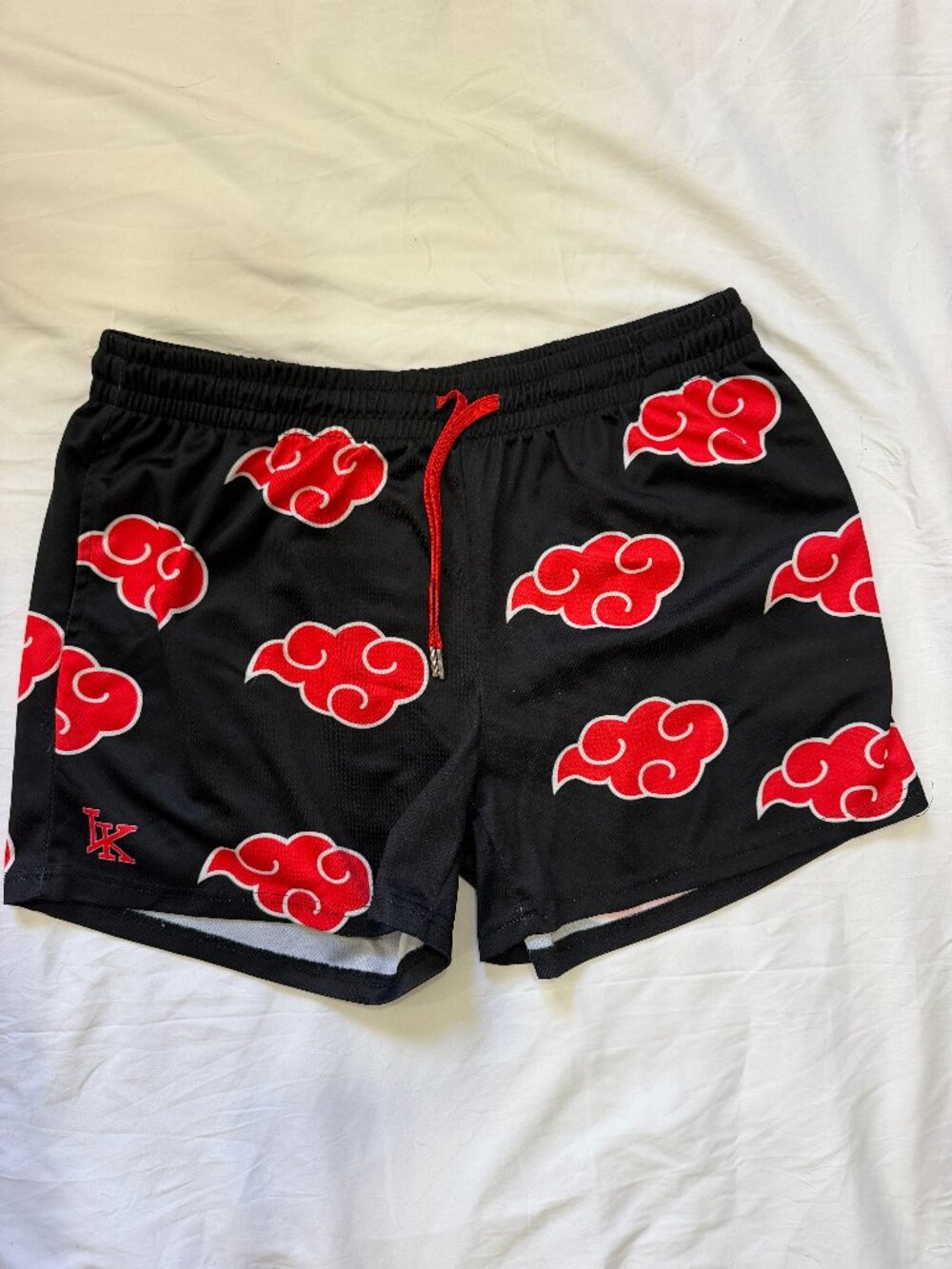 Invicta Kuru 4" Mesh Gym Workout Shorts Naruto Sasuke Akatsuki Pattern Size XXL